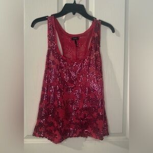 Nollie Pink Sequin Tank Top